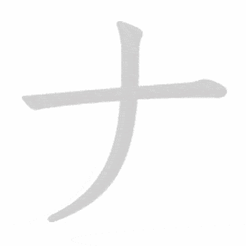 Katakana stroke order GIF な(na)